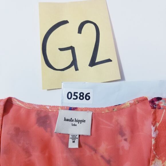 Haute Hippie Women size Medium Tribe Floral Wrap Maxi Dress - Picture 13 of 13